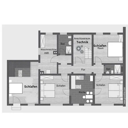 4 Bedrooms, 2 Bathrooms, Kitchen, Terrace - 10 Min To Fairground Dusseldorf Exterior photo